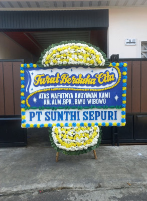 Papan Bunga Duka di Sukorambi
